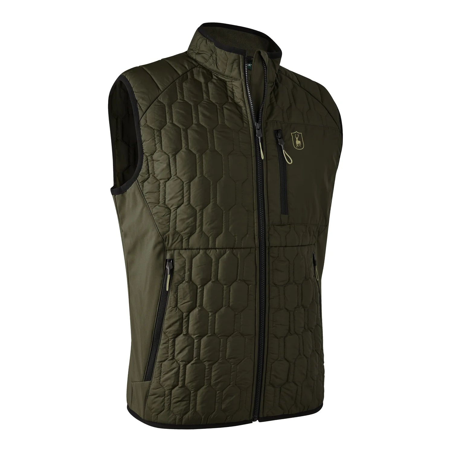 Mossdale Quiltväst - Forest Green - framifrån