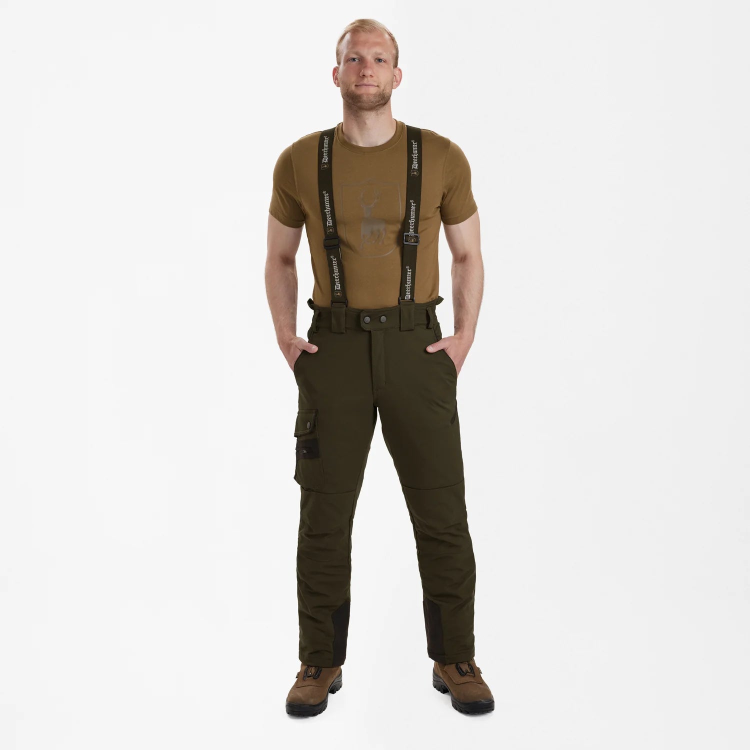 Muflon Byxor - Art Green - modell framifrån