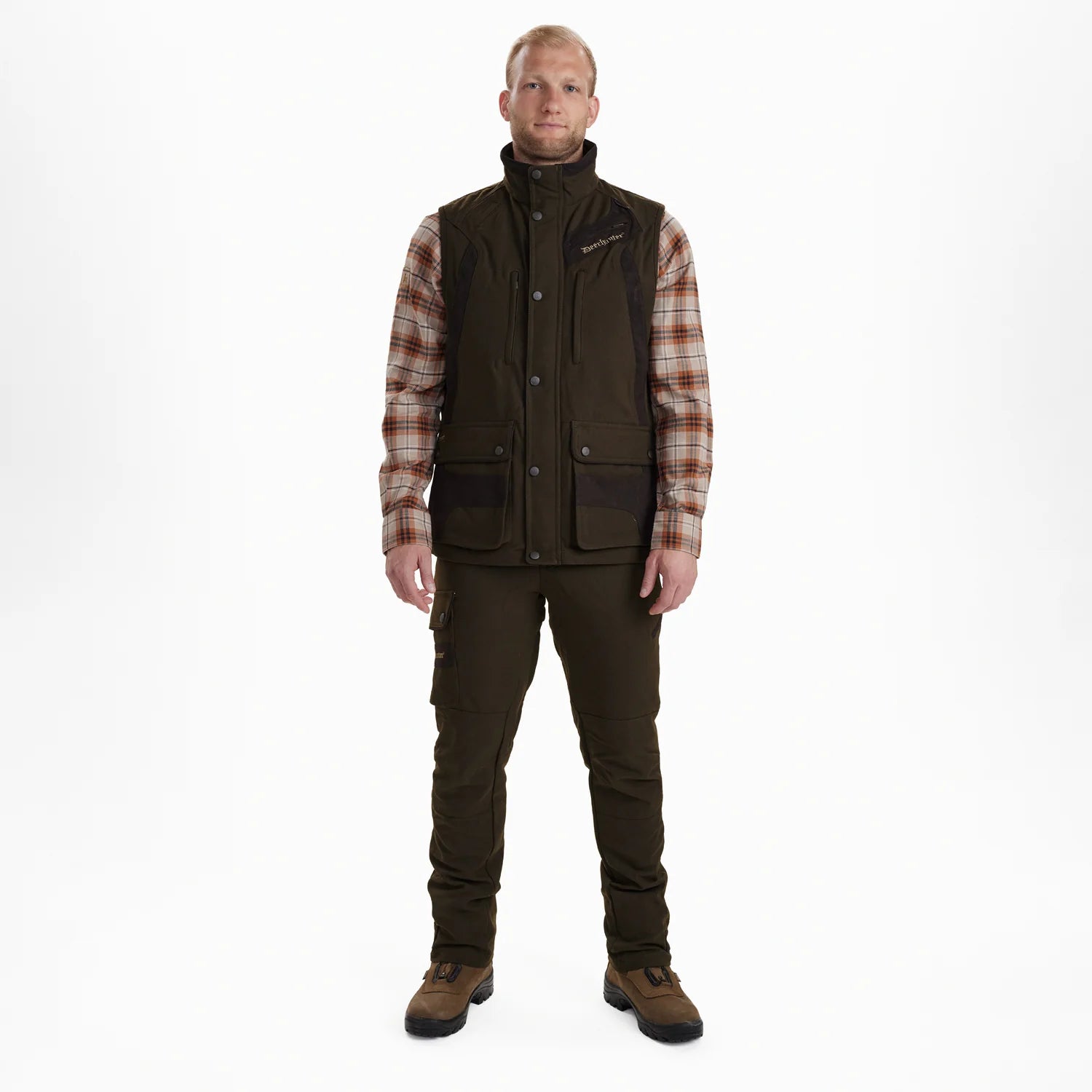 Muflon Extreme Väst - Wood - modell framifrån