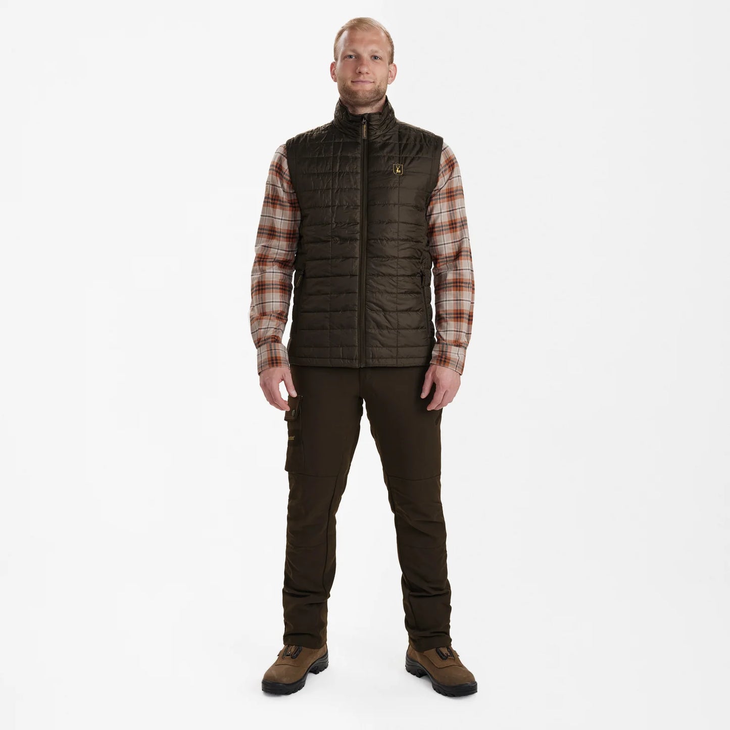 Muflon Packable Väst - Wood - modell framifrån