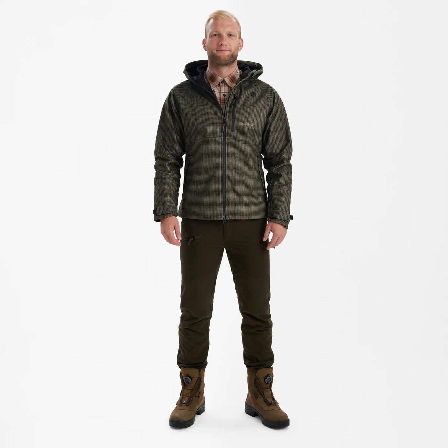 PRO Gamekeeper Jacka - kort - Turf - modell framifrån
