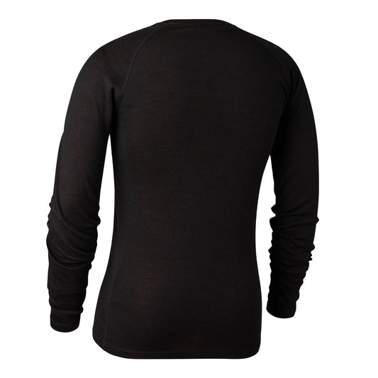 Quinn merinoundertröja - Black Oak - bakifrån