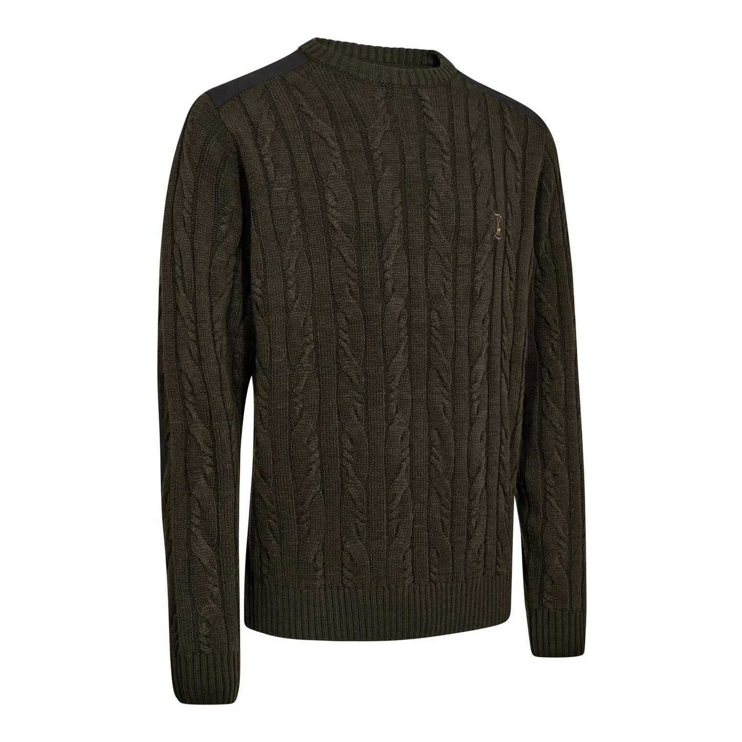 Randall O-neck Stickad Tröja - Art Green - framifrån