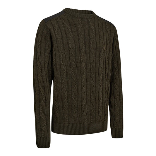Randall O-neck Stickad Tröja - Art Green - framifrån