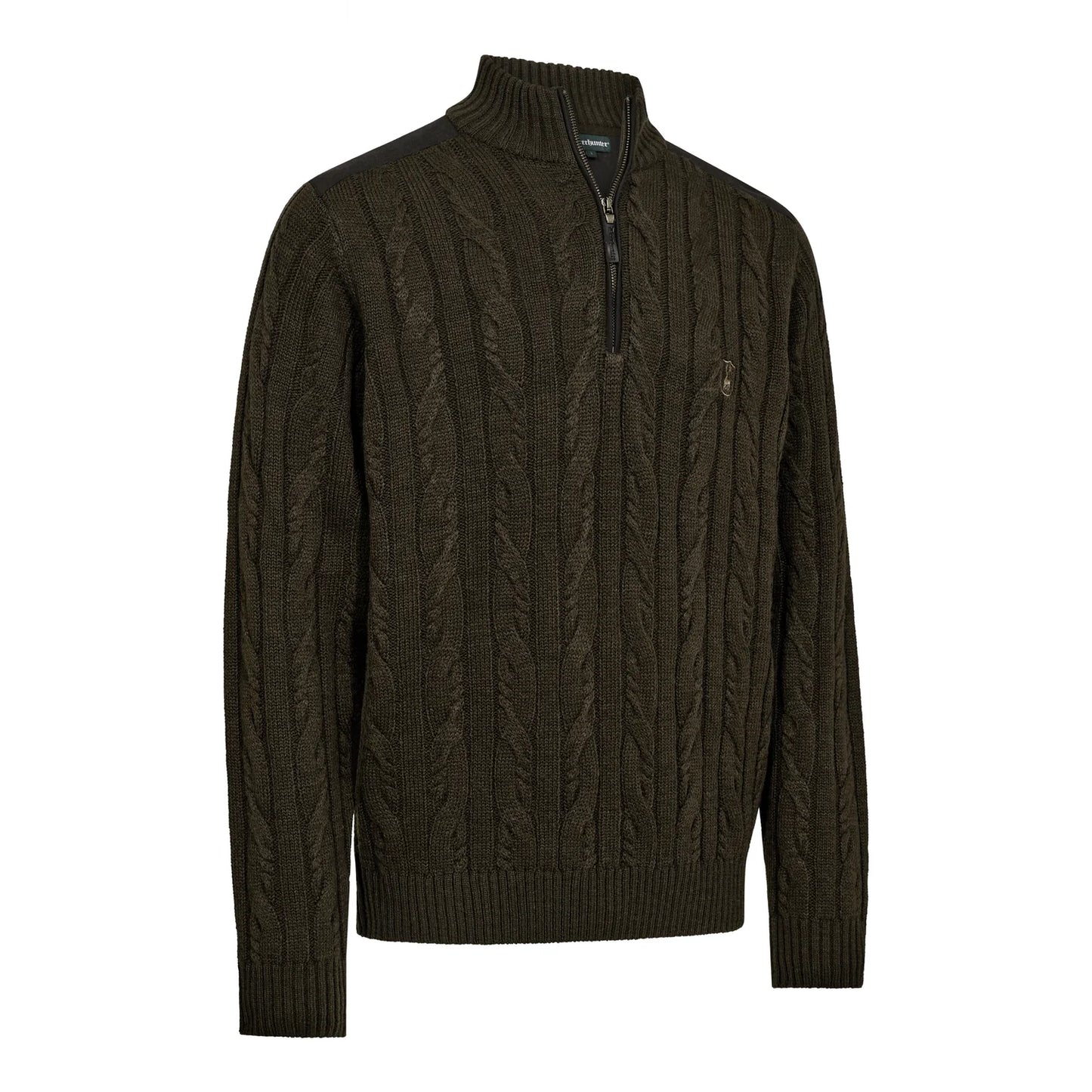 Randall ½-zip Stickad Tröja - Art Green - framifrån