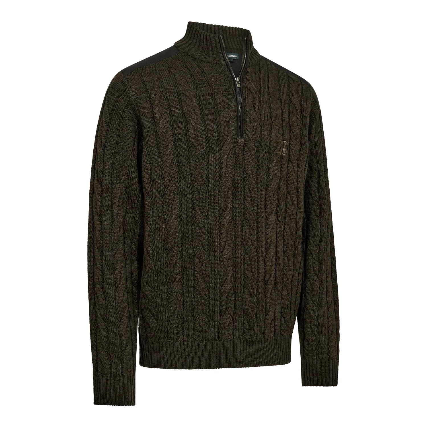 Randall ½-zip Stickad Tröja - Art Green - framifrån