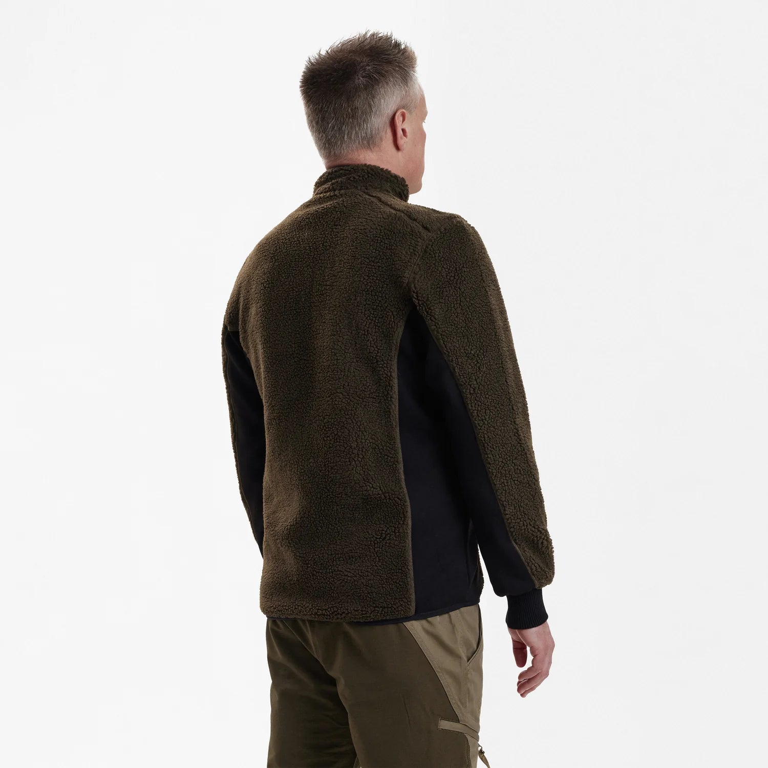 Rogaland Fiberpäls Jacka - Chocolate Brown - modell bakifrån