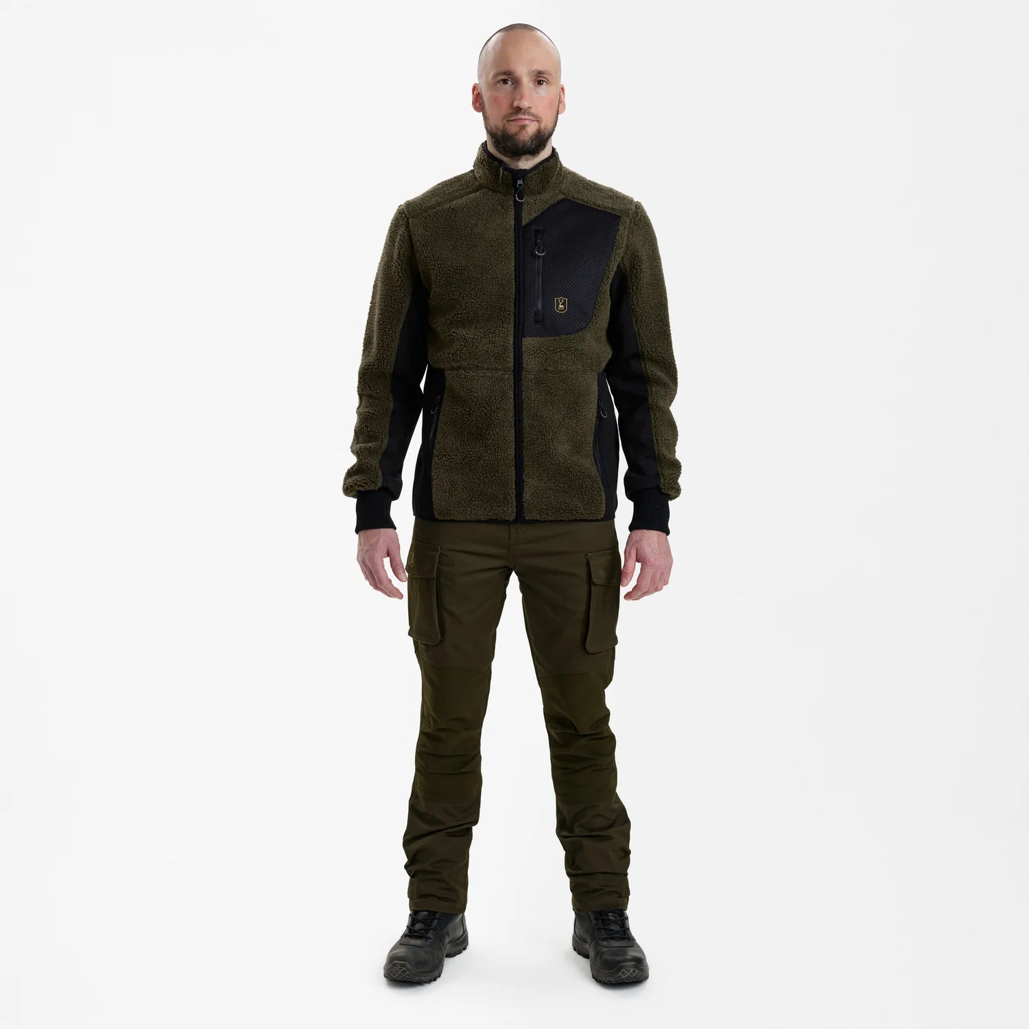 Rogaland Fiberpäls Jacka - Adventure Green - modell framifrån
