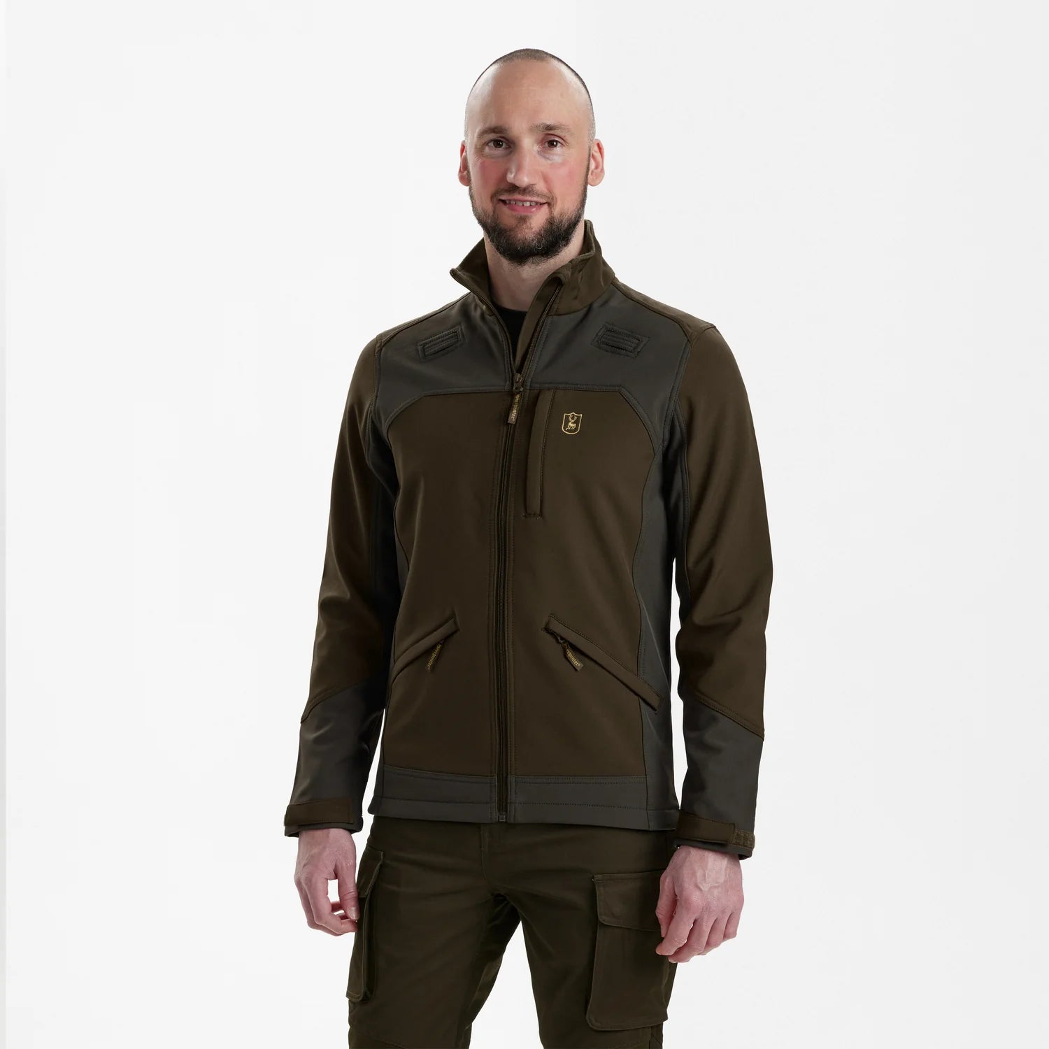 Rogaland Softshell Jacka - Fallen Leaf - modell framifrån