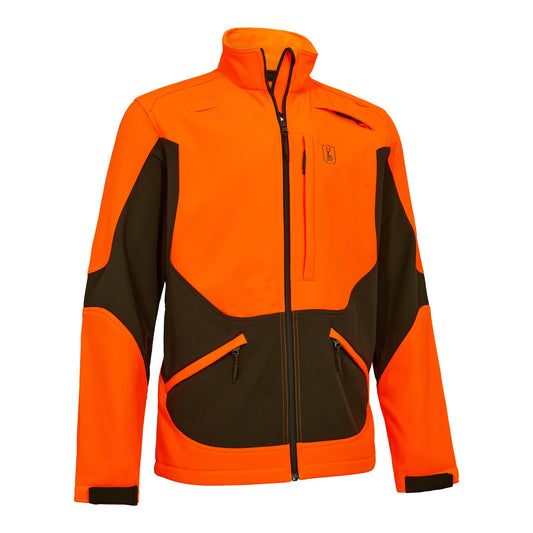 Rogaland Softshelljacka - Safety Orange - framifrån