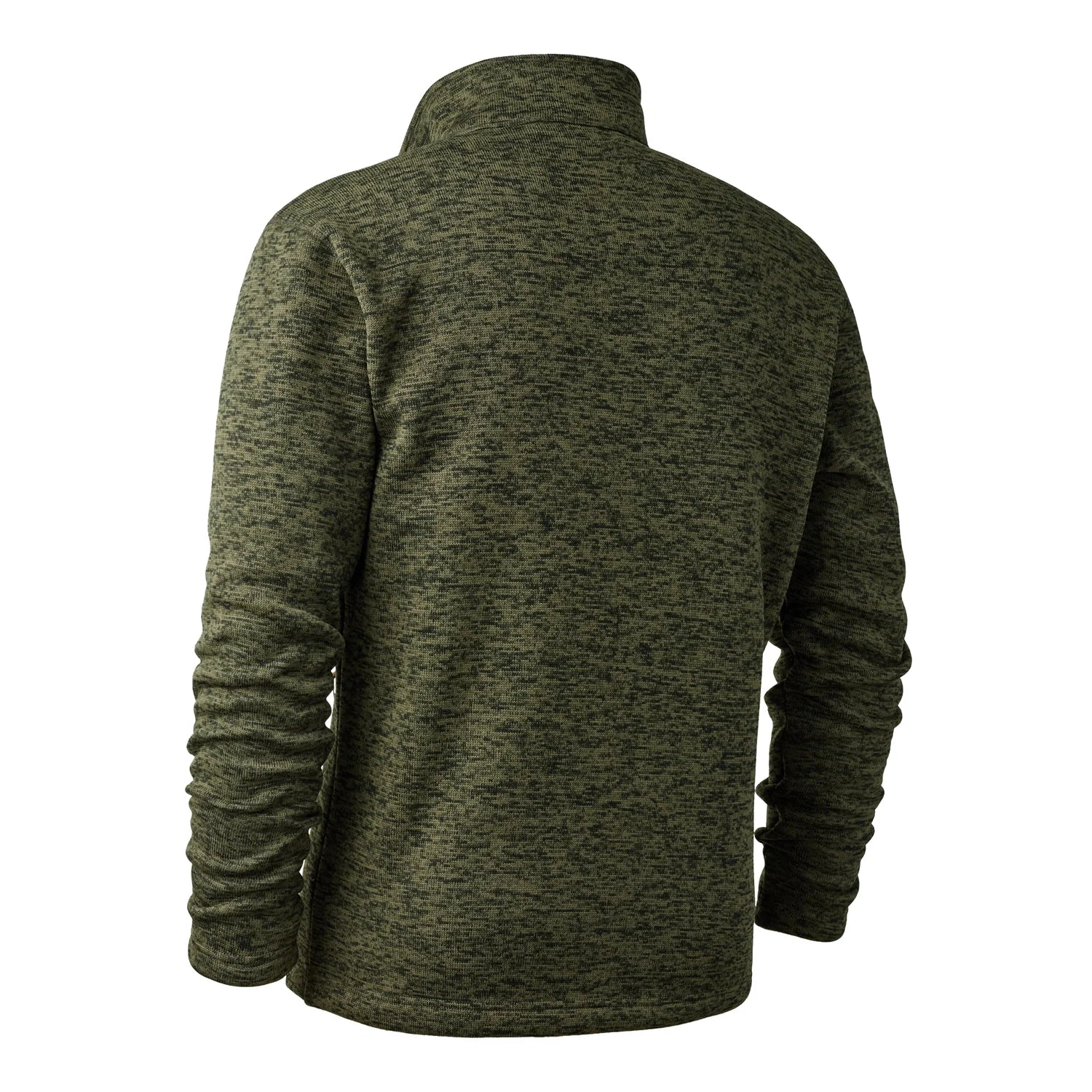 Sarek Stickad Jacka - Olive Night melange - bakifrån