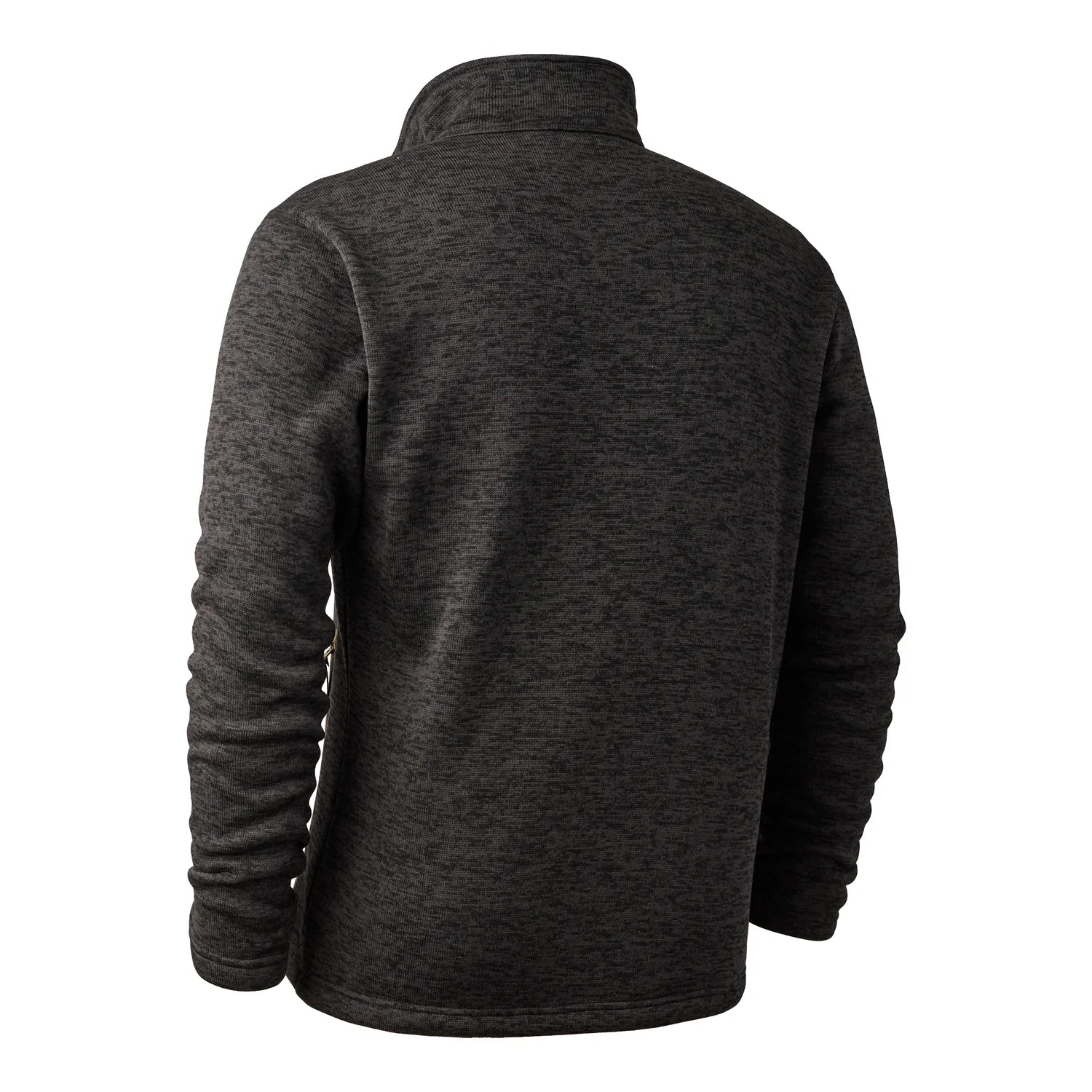 Sarek Stickad Jacka - Dark Grey melange - bakifrån