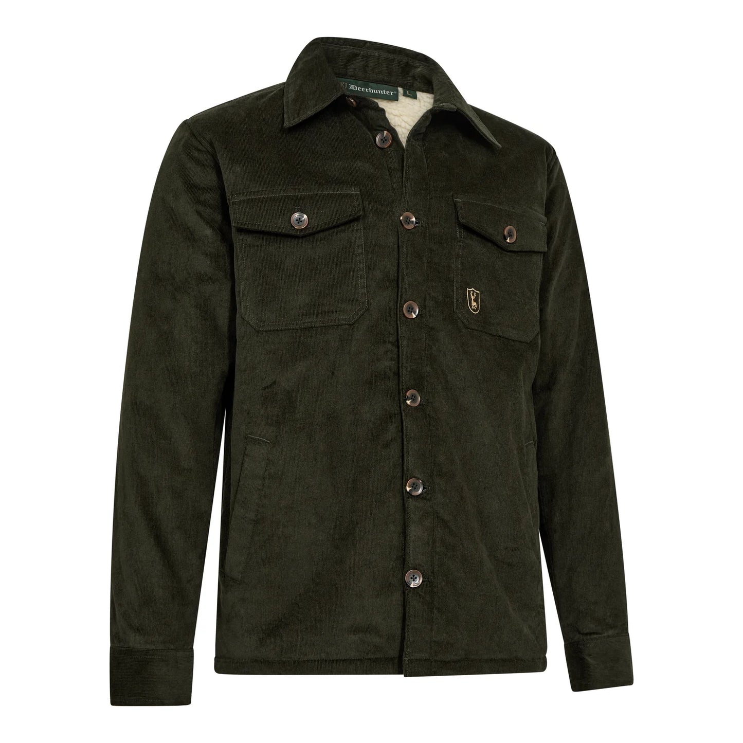 Sherpa-fodrad manchesterjacka - Timber - framifrån