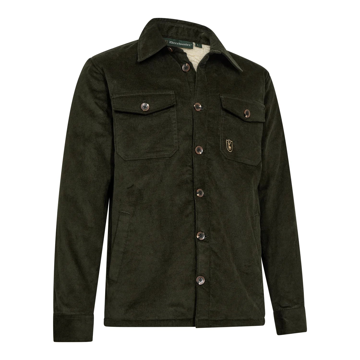 Sherpa-fodrad manchesterjacka - Timber - framifrån
