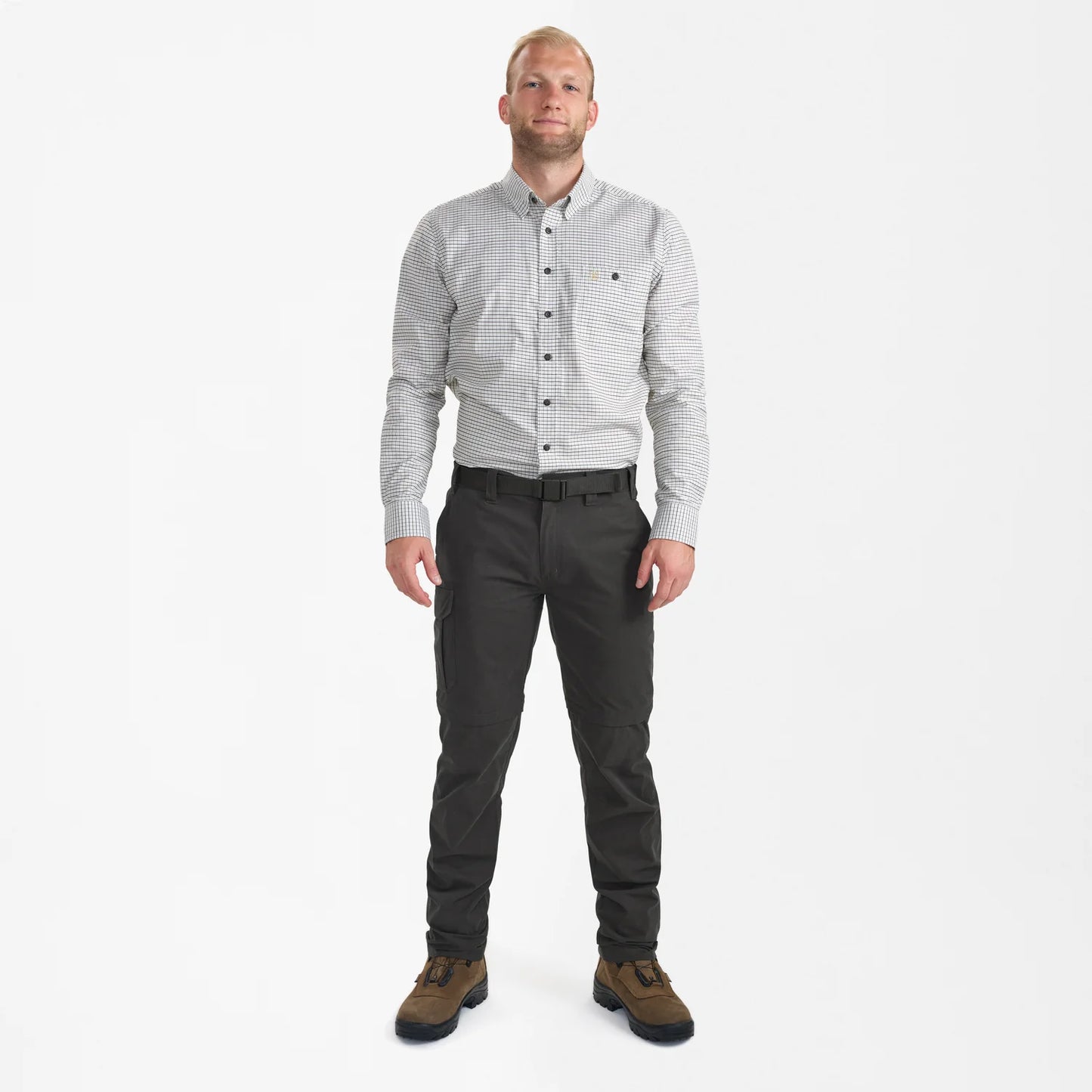 Slogen Zip-Off Byxor - Black Ink - modell framifrån