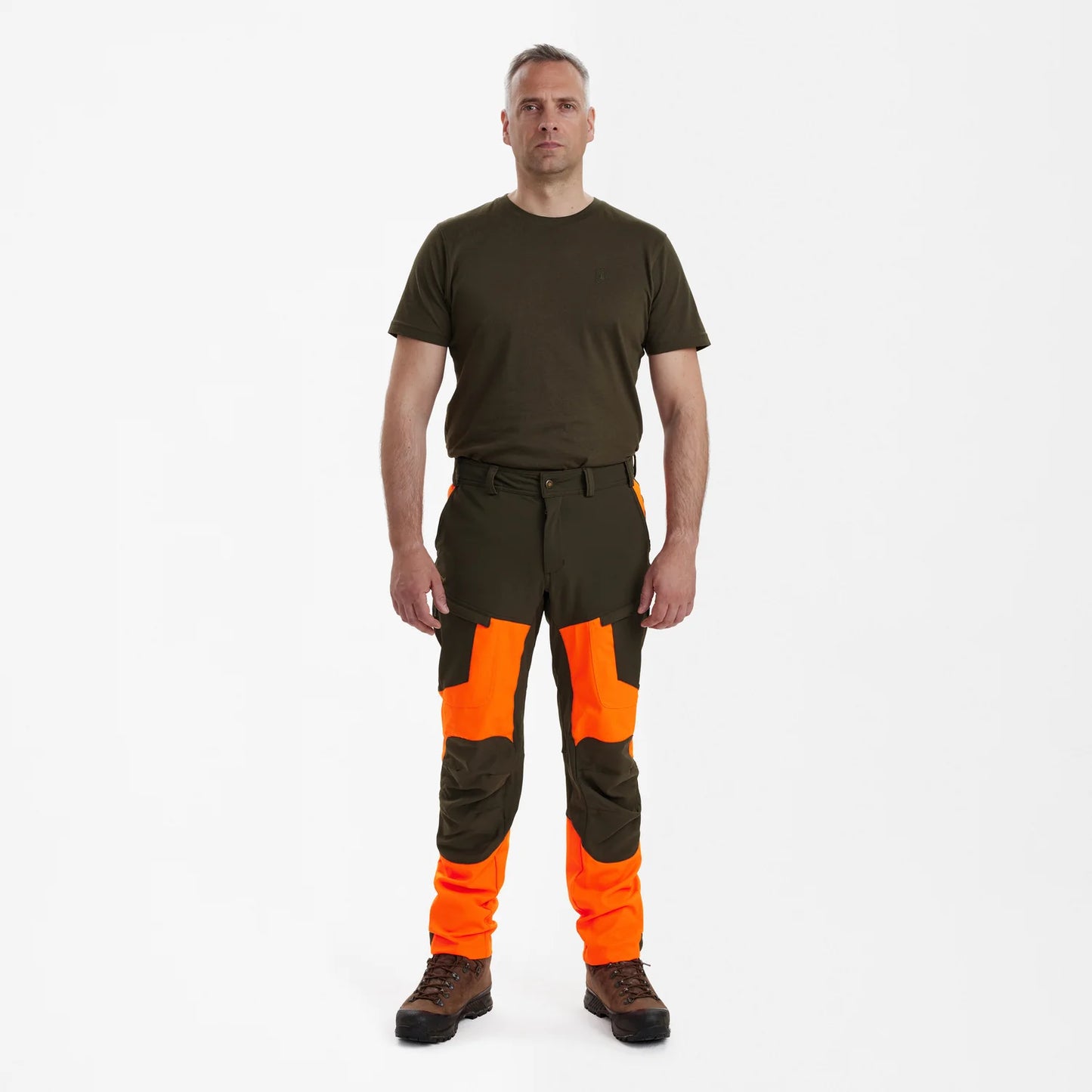 Strike Extreme Byxor - Orange - modell framifrån