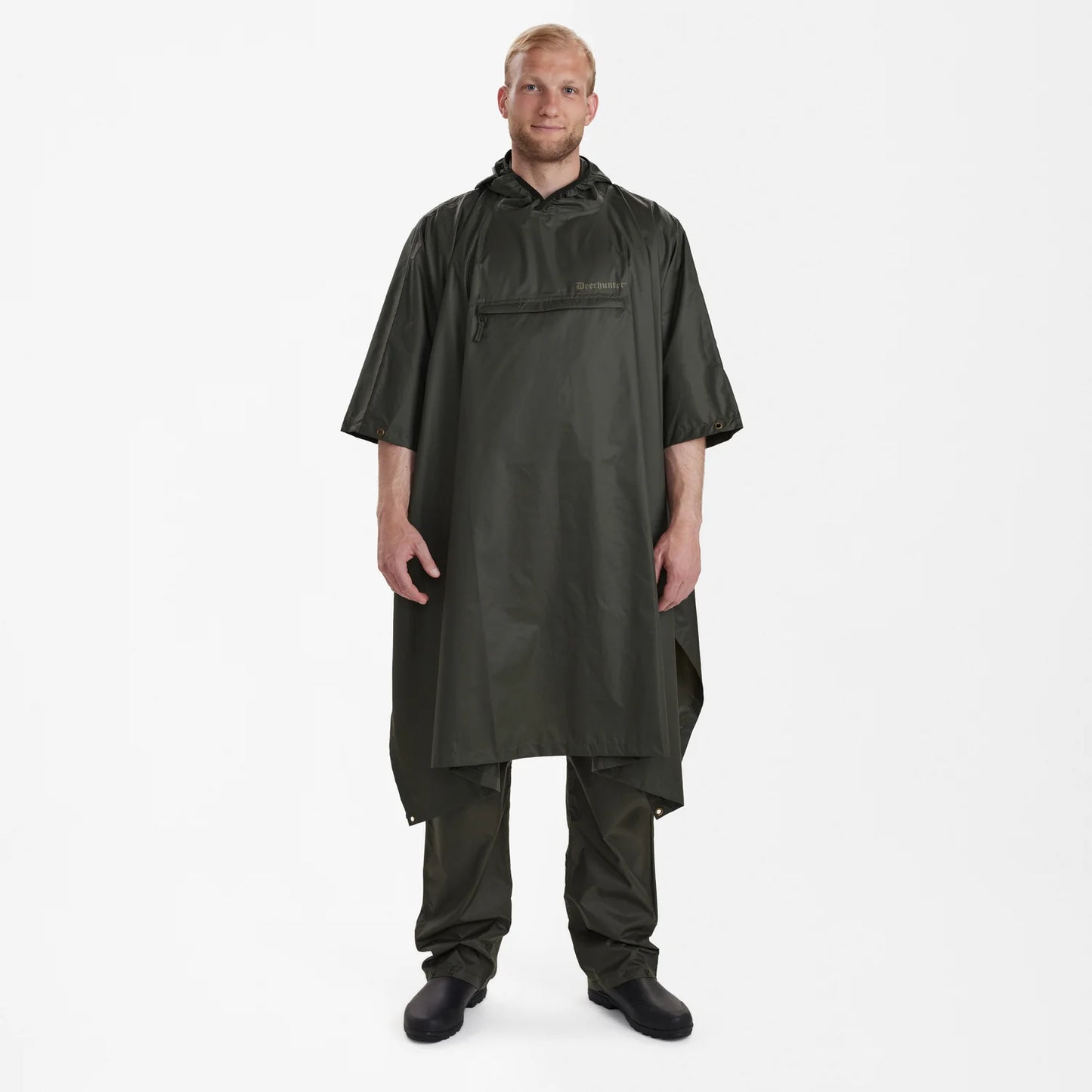 Survivor Regnponcho - Timber - modell framifrån