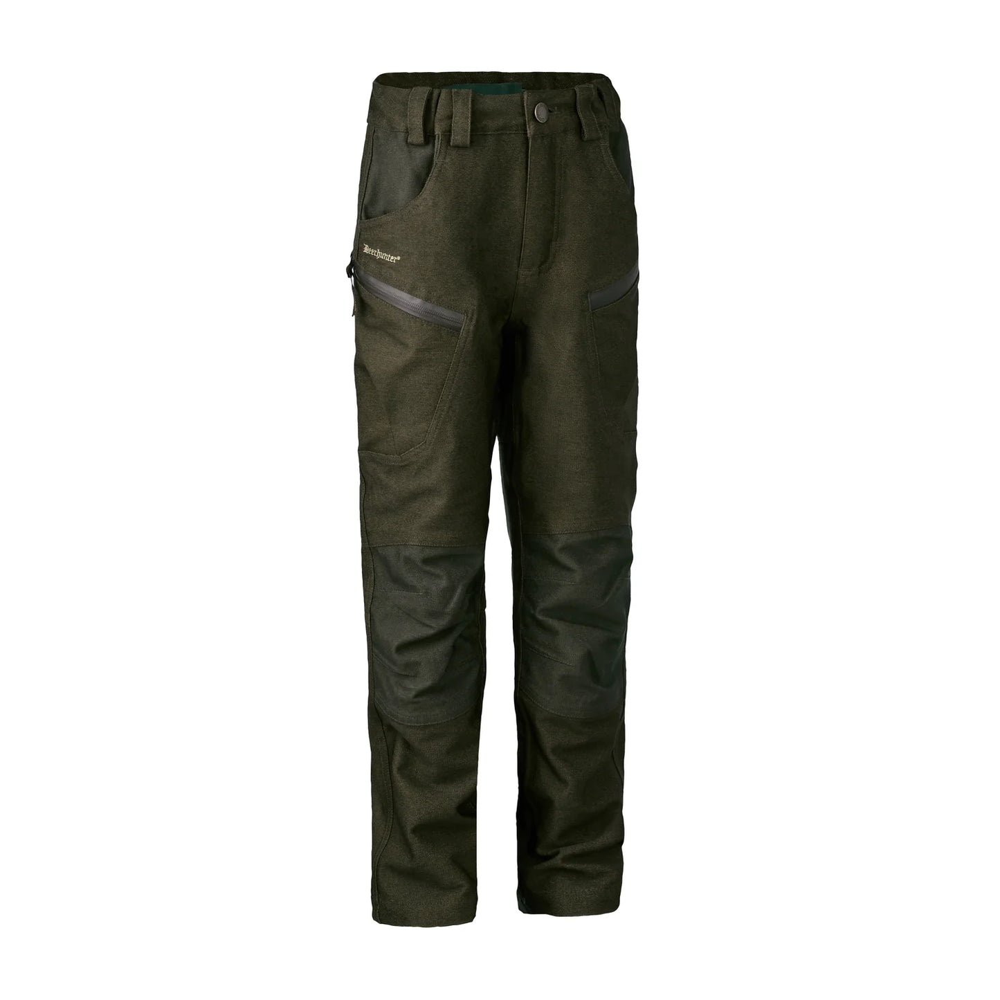 Ungdom Chasse Byxor - Olive Night melange - framifrån