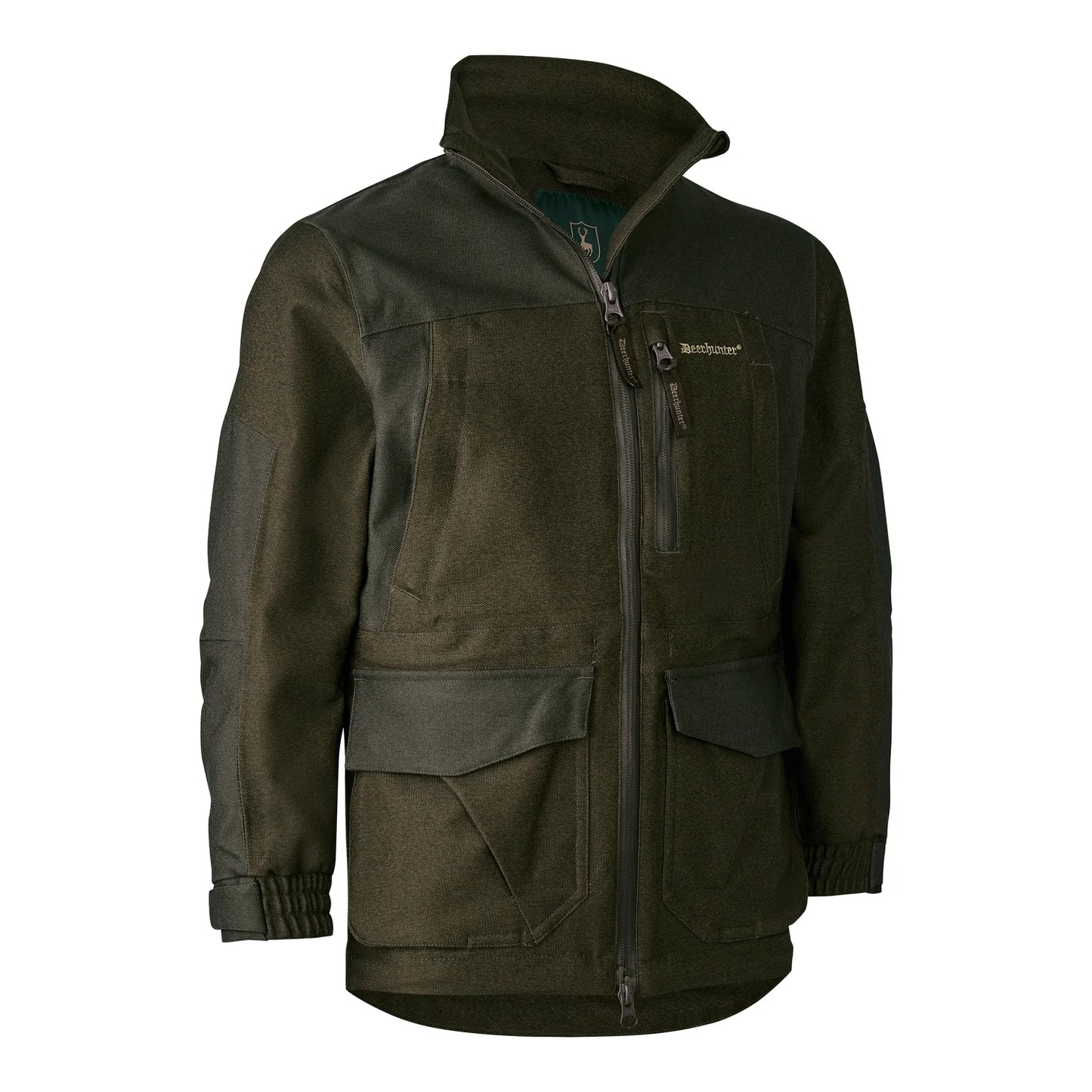 Ungdom Chasse Jacka - Olive Night melange - framifrån