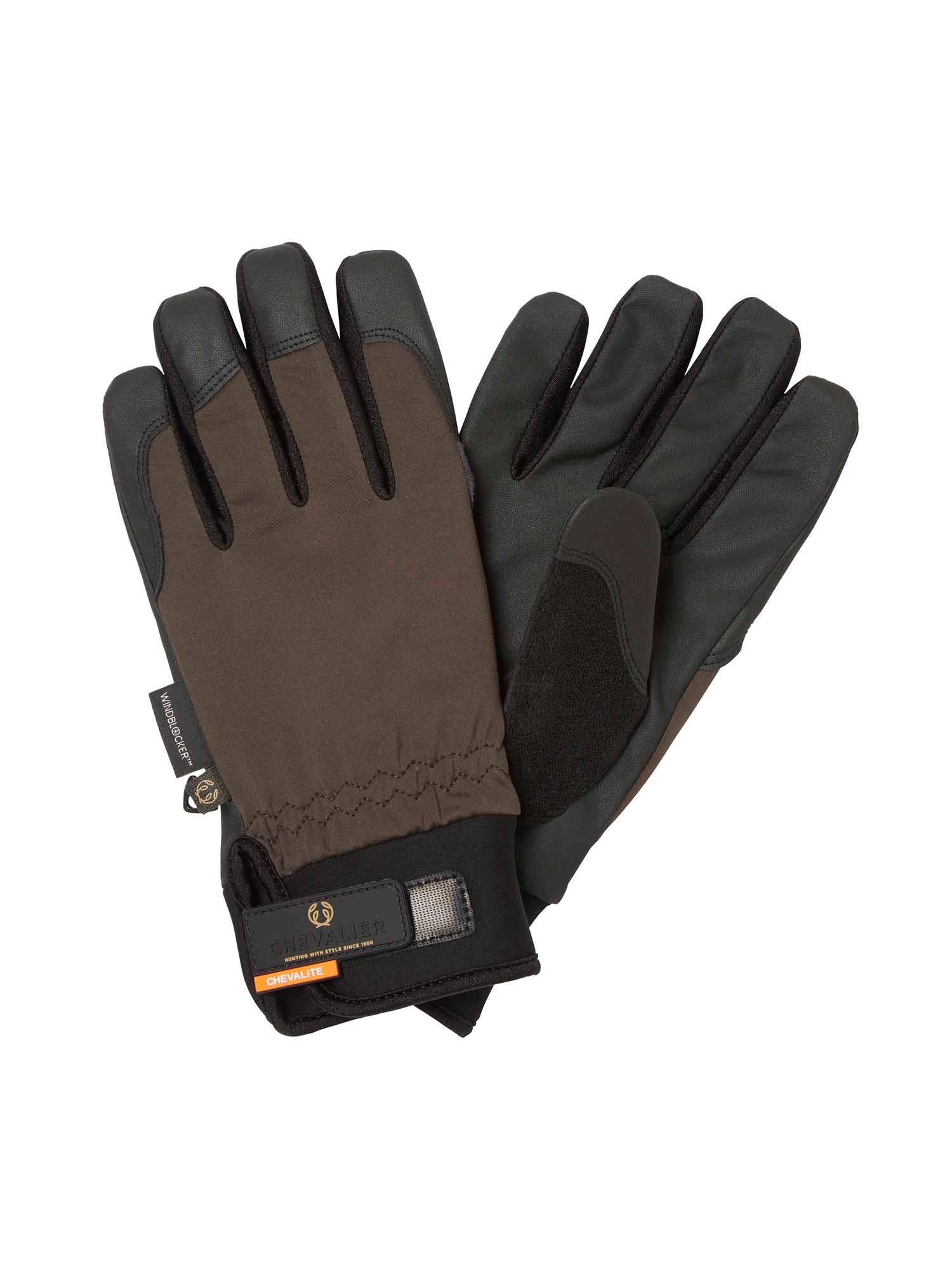 Waterproof Shooting Gloves - Leather Brown - 1