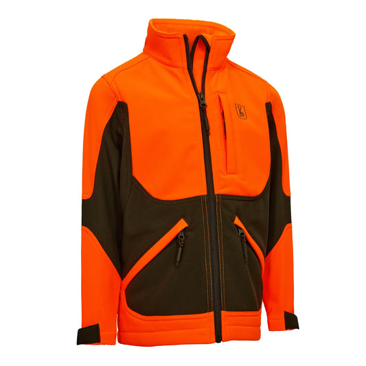 Youth Rogaland Softshelljacka - Safety Orange - framifrån